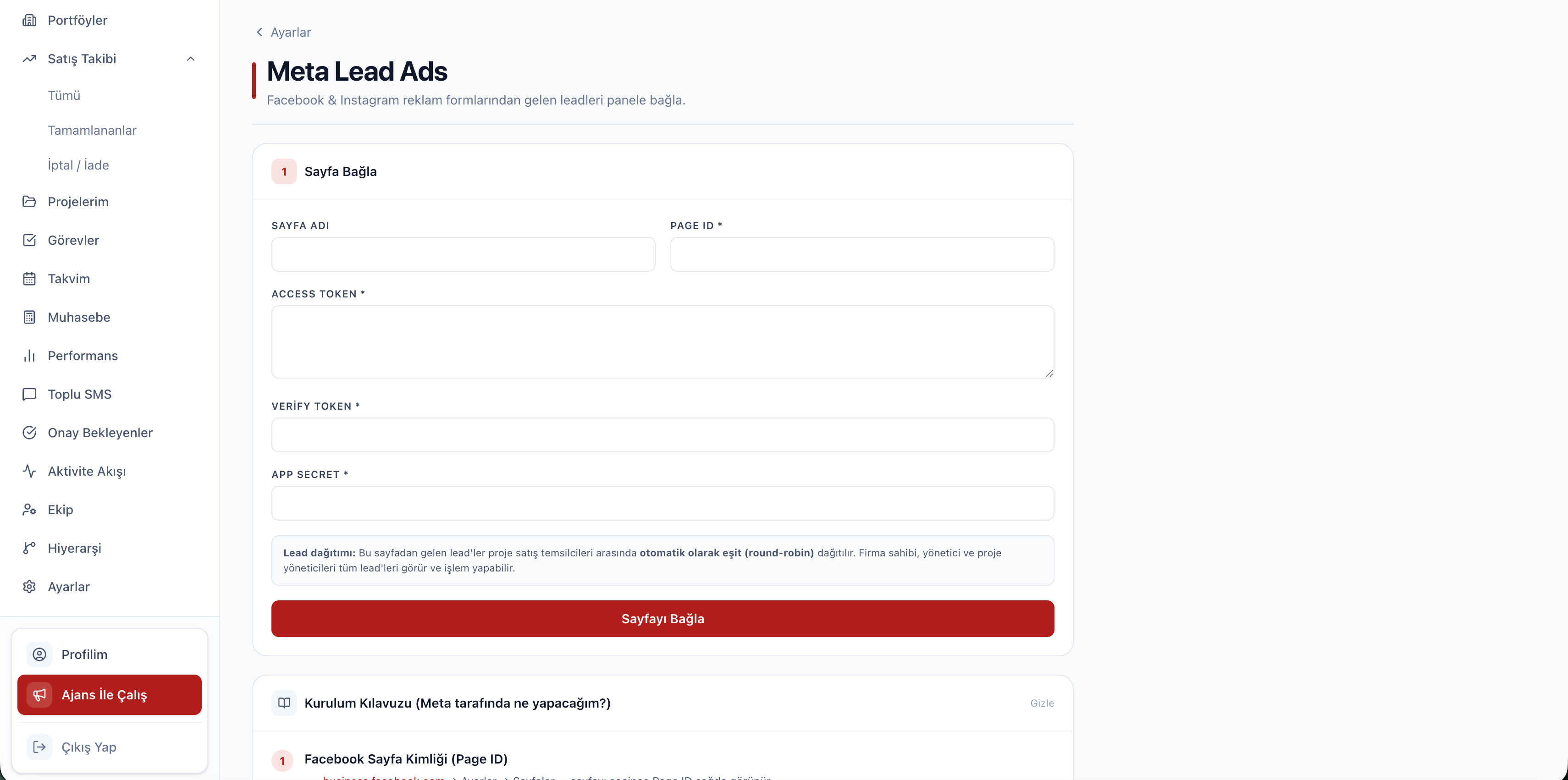 Meta Lead Ads Entegrasyonu